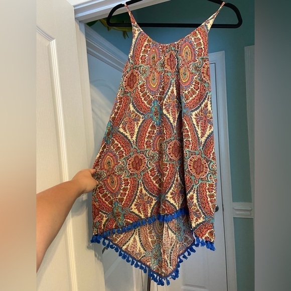 Umgee Boho Swing Pompom Dress - Picture 1 of 5